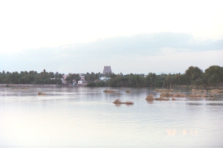 Rajagopuram from Cauvery Bridge